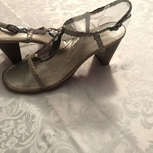 💝Sandals Enzo Angioni brand size 9.5matted silver